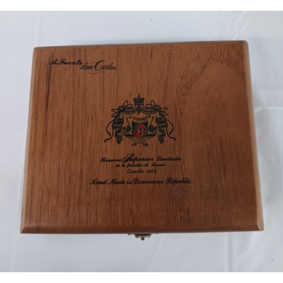 Arturo Fuente Don Carlos Empty Wooden Cigar Box 8 1/4" x 6 5/8" Crafts Stash GUC - Picture 7 of 13